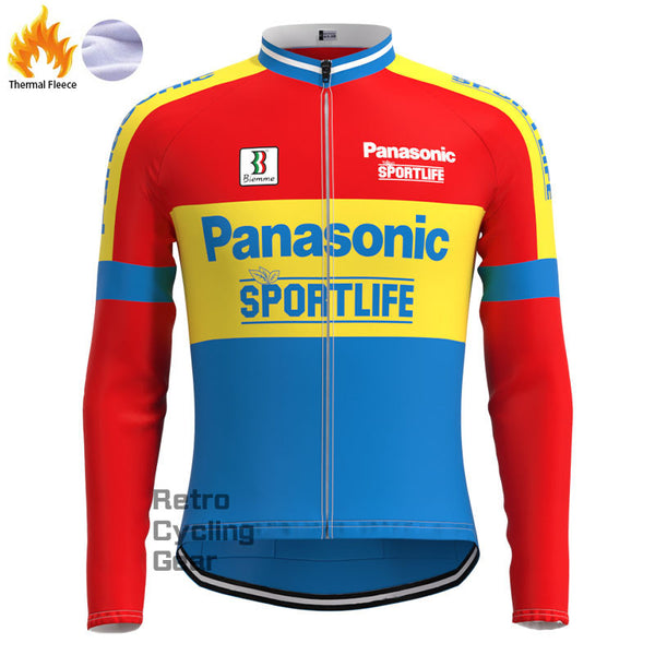 Panasonic Fleece Retro Long Sleeves Jerseys