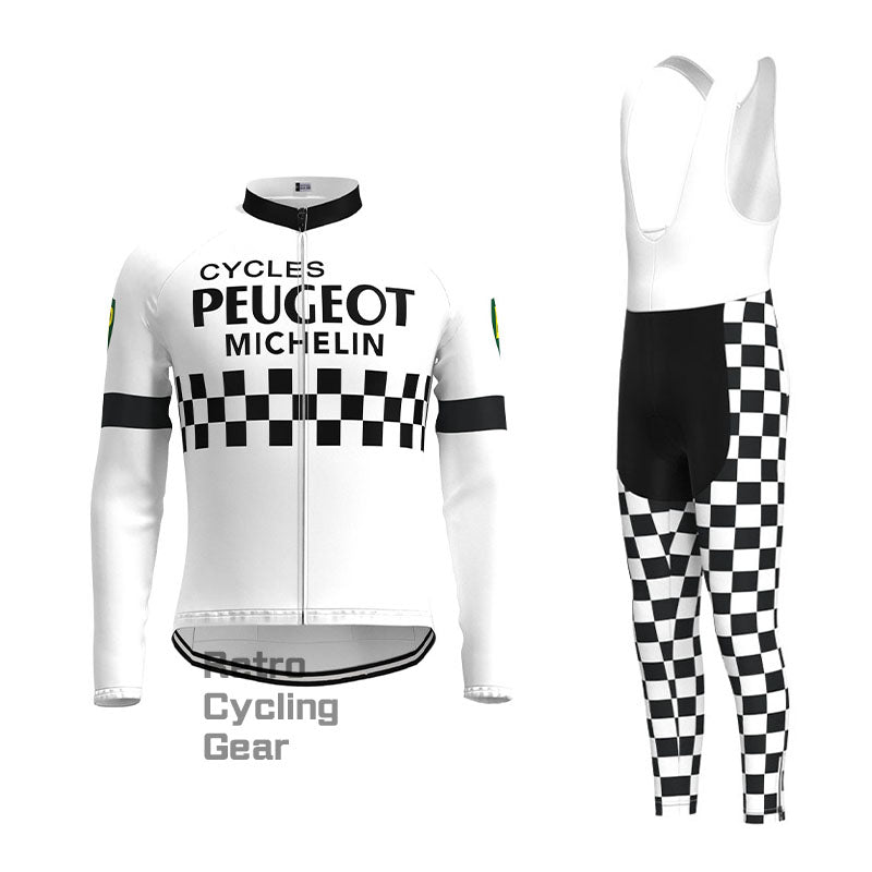 Peugeot Black-Dot Retro Langarm-Fahrradset