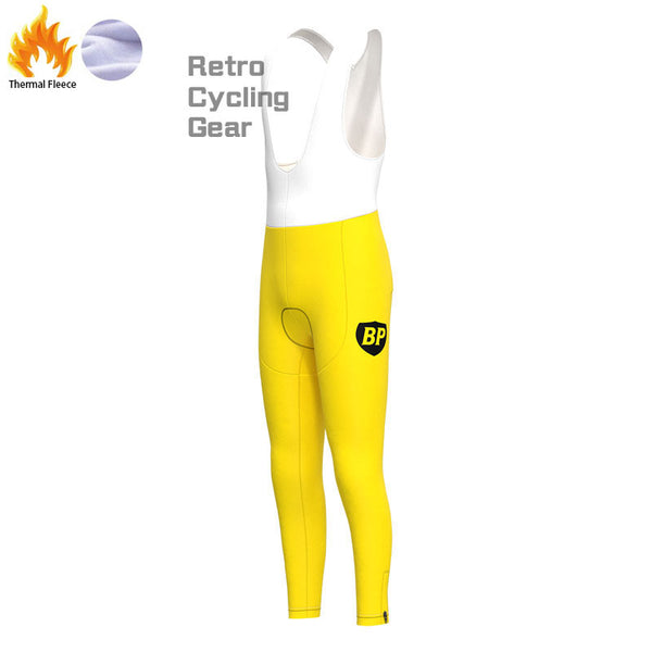 Peugeot gelbe Fleece-Retro-Radhose