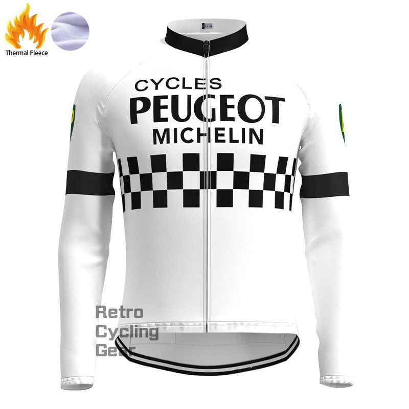 Peugeot Black-Dot Fleece Retro-Radsport-Sets