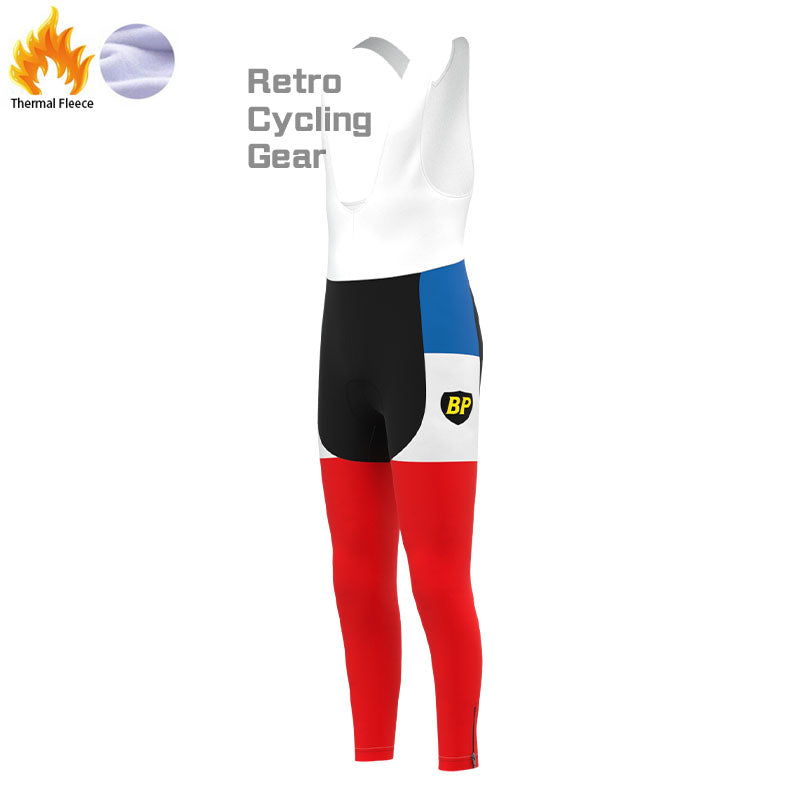 Blau-rote Fleece-Retro-Radhose von Peugeot