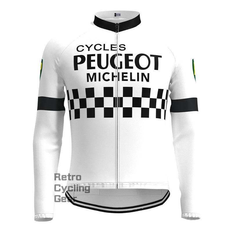 Peugeot Black-Dot Retro-Langarmtrikot