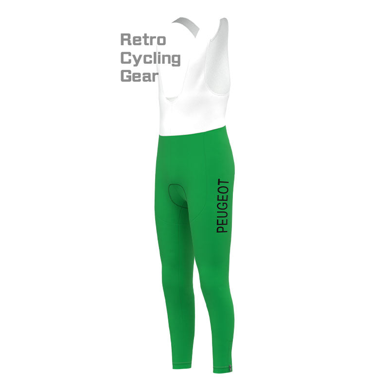 Peugeot Green Retro Long Sleeve Cycling Kit