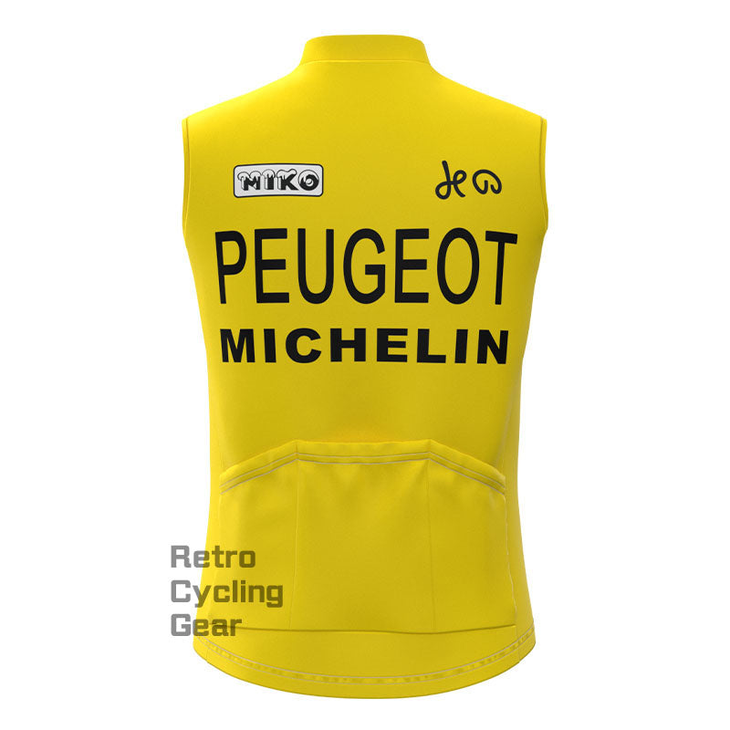 Peugeot Yellow Retro Cycling Vest