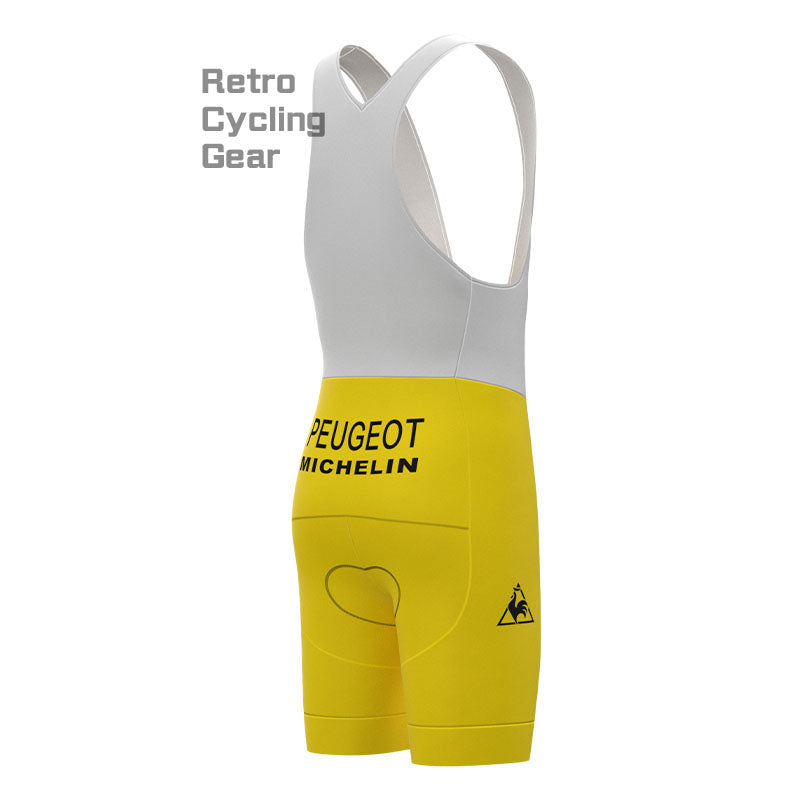 Peugeot Yellow Retro Short Sleeve Cycling Kit