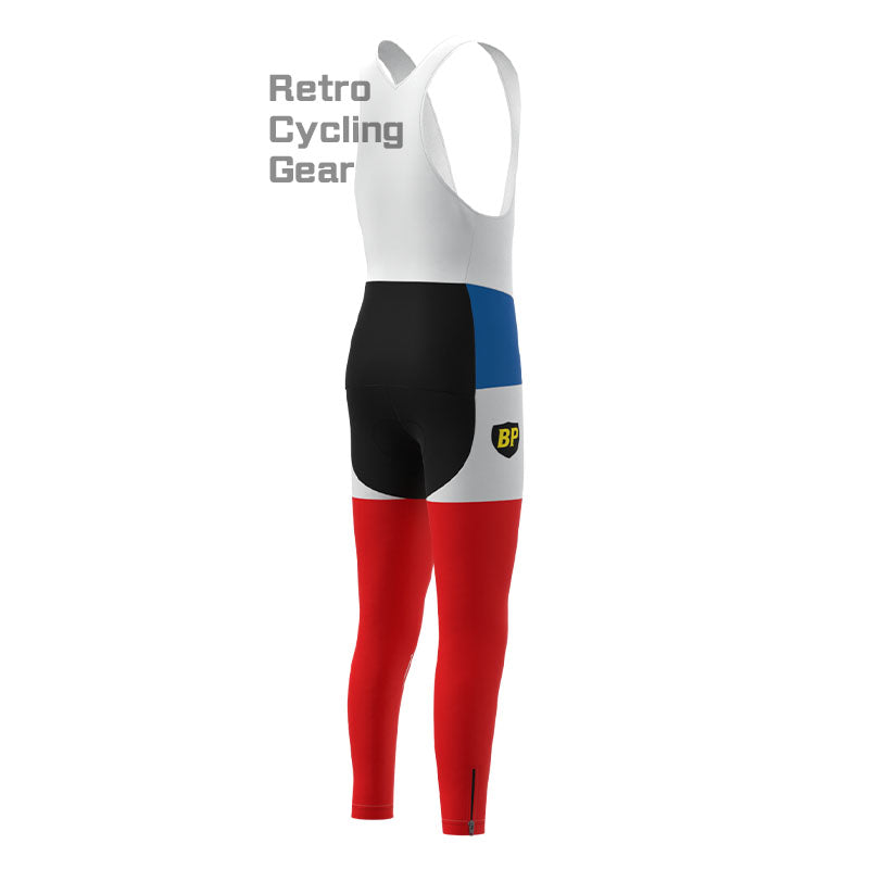 Peugeot Blue-Red Retro Long Sleeve Cycling Kit