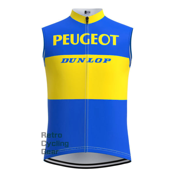 Peugeot Blue-Yellow Retro Cycling Vest