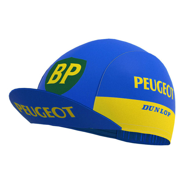 Peugeot Blue-Yellow Retro Cycling Cap