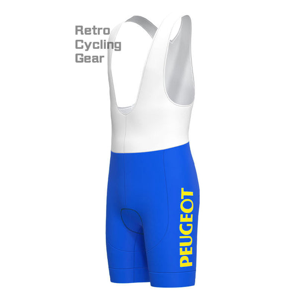 Peugeot Blue-Yellow Retro Cycling Shorts