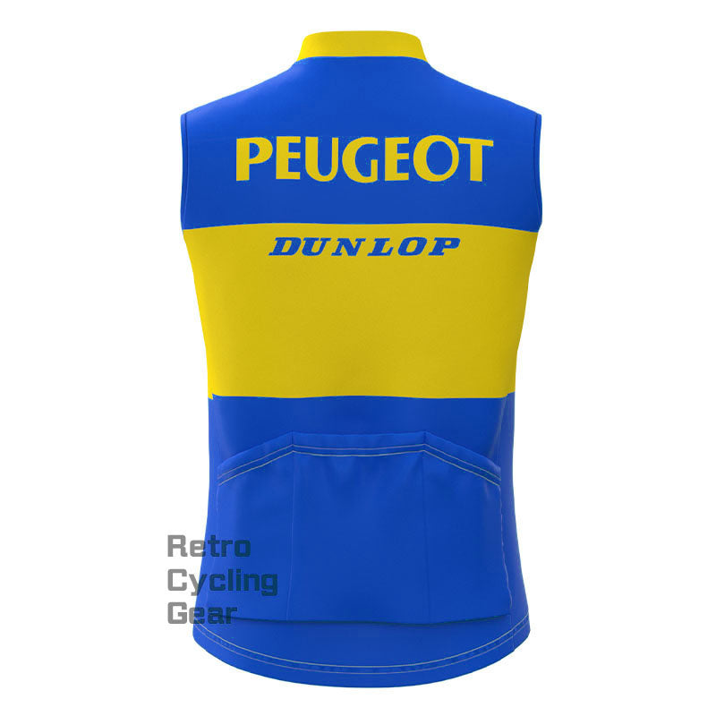 Peugeot Blue-Yellow Retro Cycling Vest