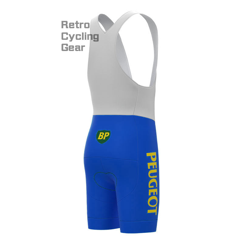 Peugeot Blue-Yellow Retro Cycling Shorts