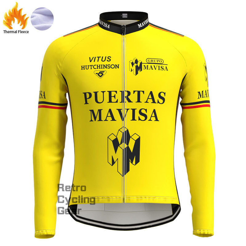 Puertas Fleece Retro Long Sleeves Jerseys