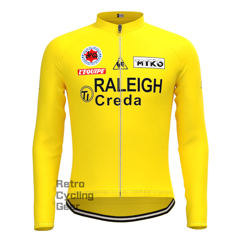 RALEIGH Gelbes Retro-Langarmtrikot