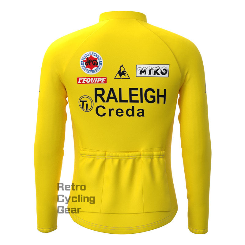 RALEIGH Yellow Retro Long Sleeves Jersey