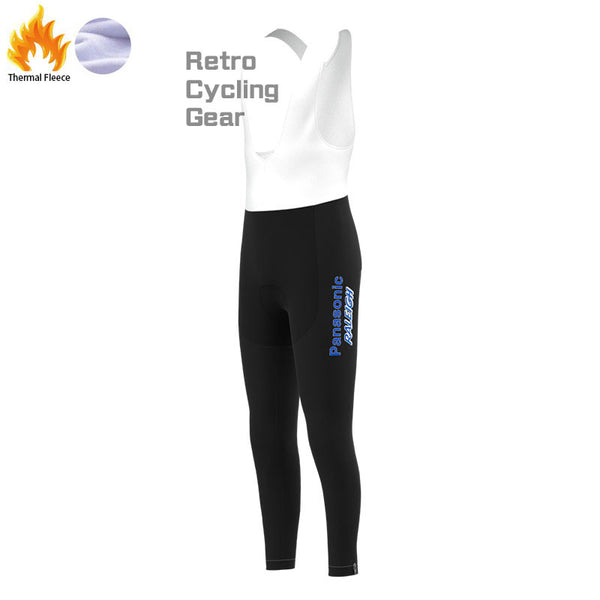 Raleigh Blue-Black Fleece Retro Cycling Pants