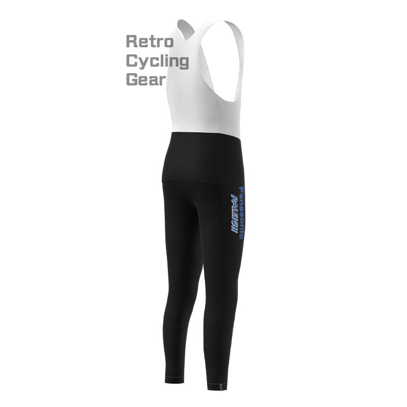 Raleigh Blue-Black Fleece Retro Cycling Pants