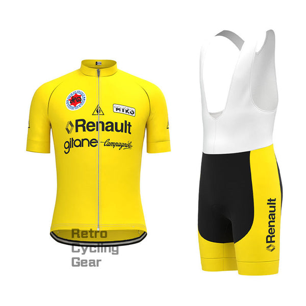 Renault Yellow Retro Short Sleeve Cycling Kit