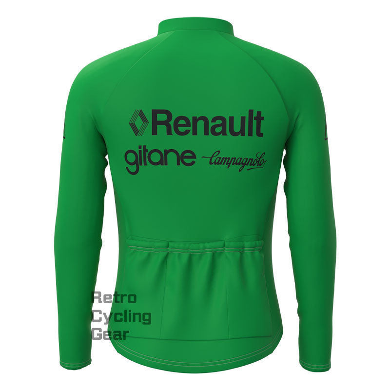 Retro-Radsport-Sets aus grünem Fleece von Renault