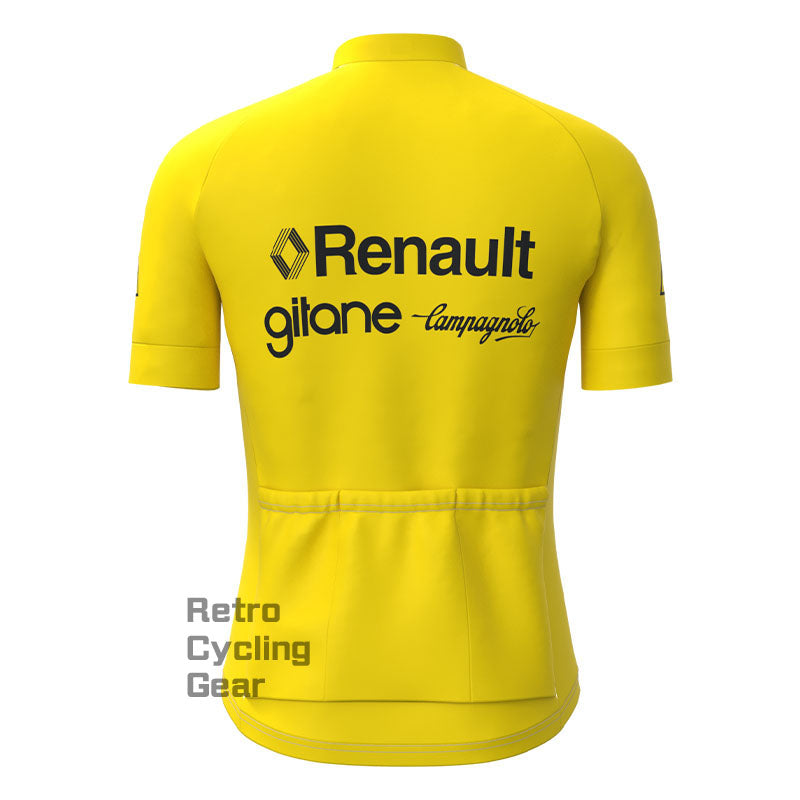 Renault Gelbes Retro-Kurzarm-Fahrradset