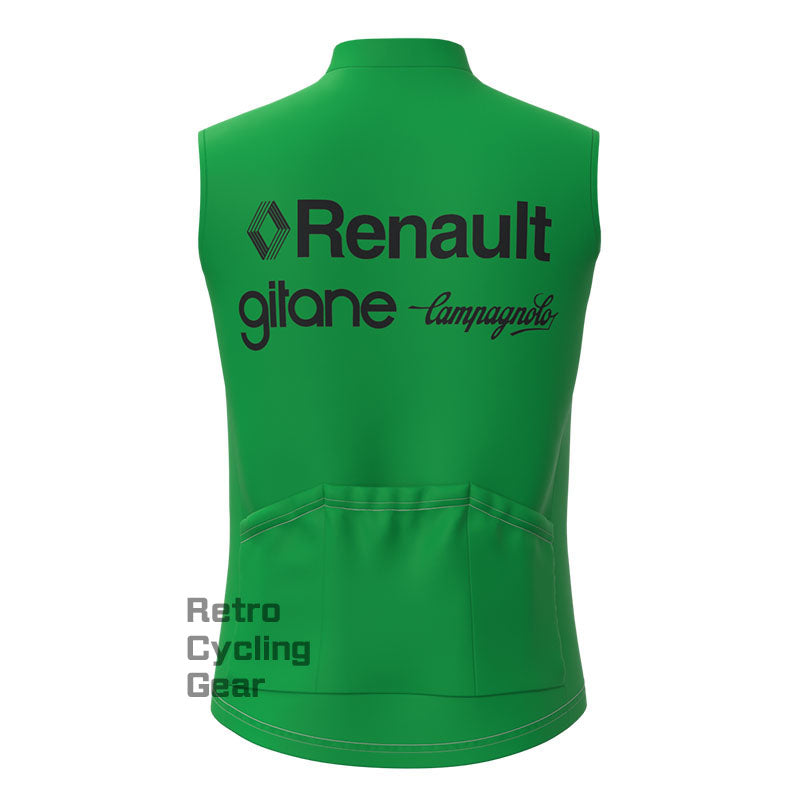 Renault Green Fleece Retro Cycling Vest