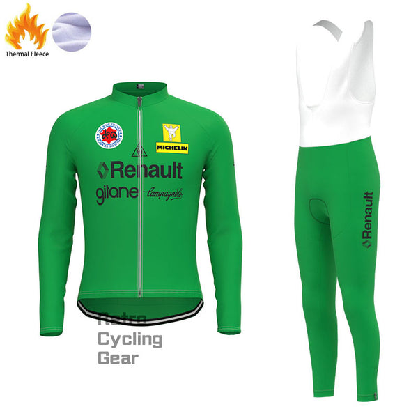 Renault Green Fleece Retro Cycling Kits