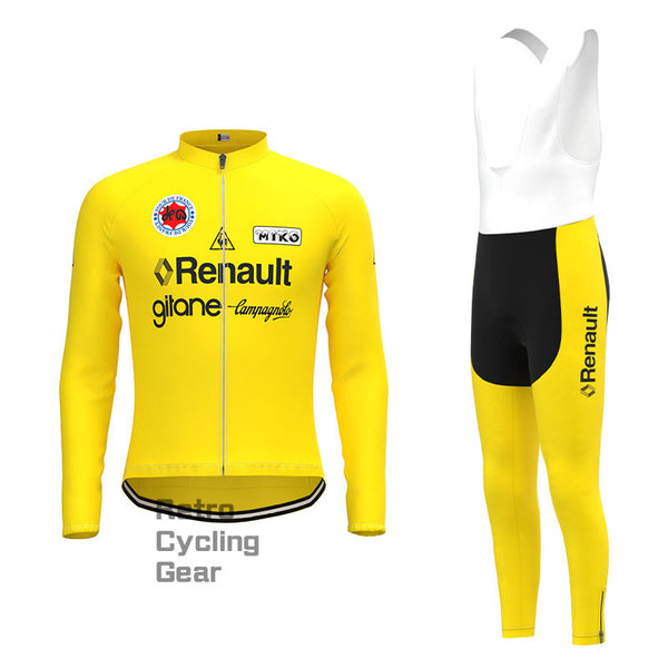 Renault Yellow Retro Long Sleeve Cycling Kit