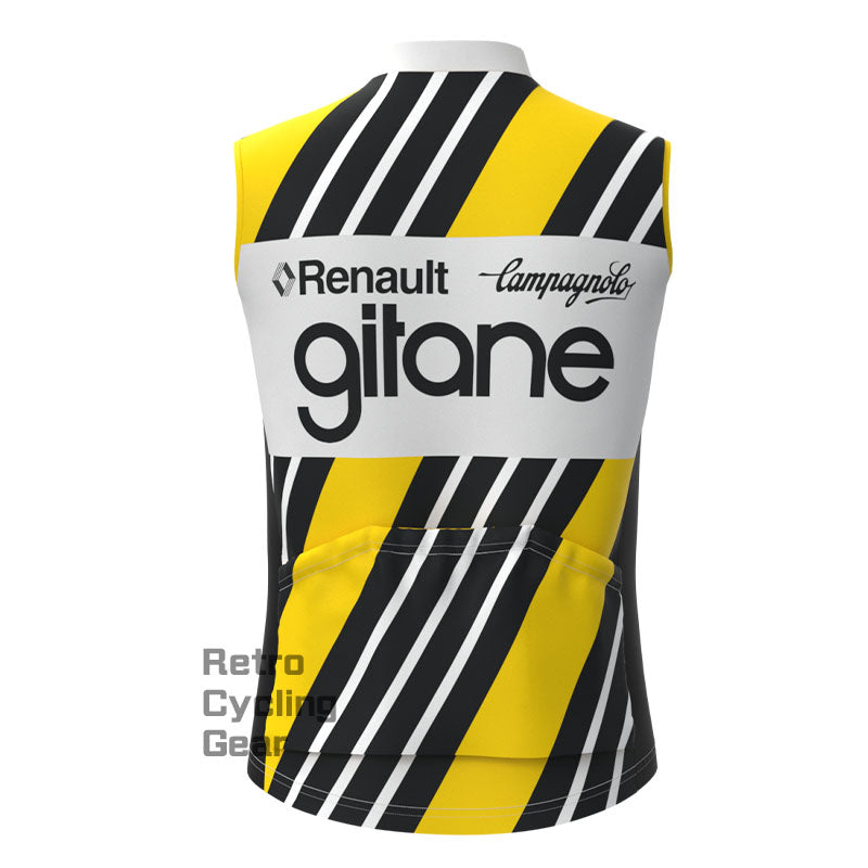 Renault Stripe Fleece Retro Cycling Vest