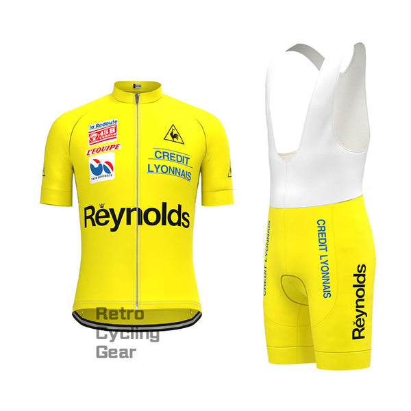 Reynolds Yellow Retro Short Sleeve Cycling Kit