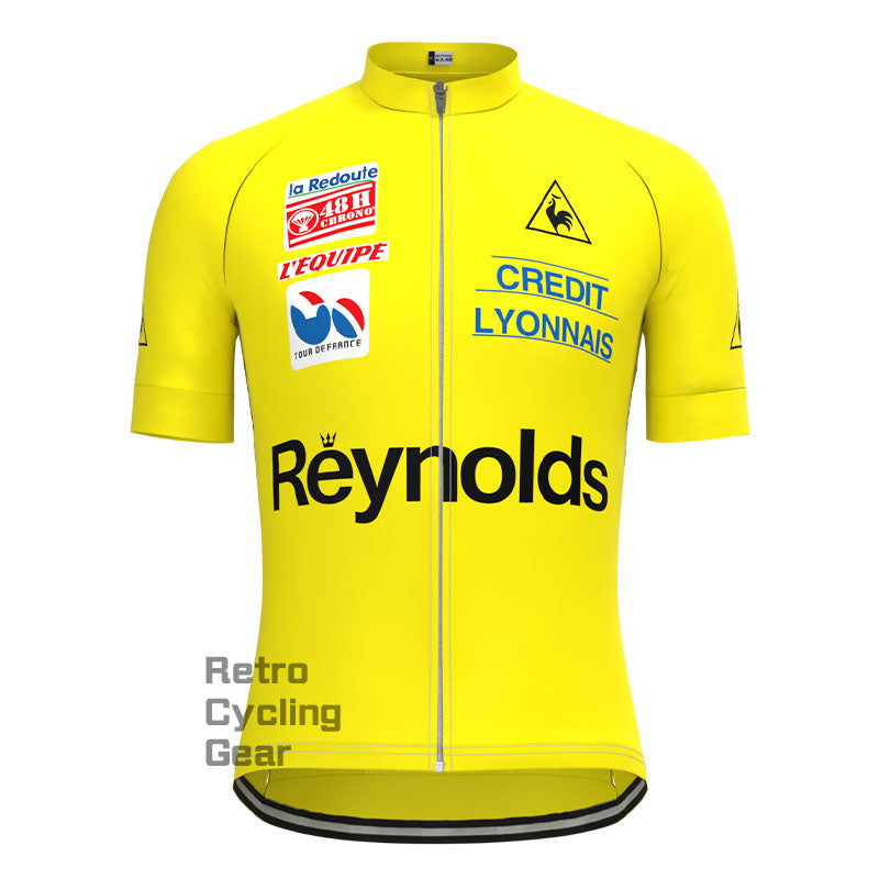 Reynolds Yellow Retro Short Sleeve Cycling Kit