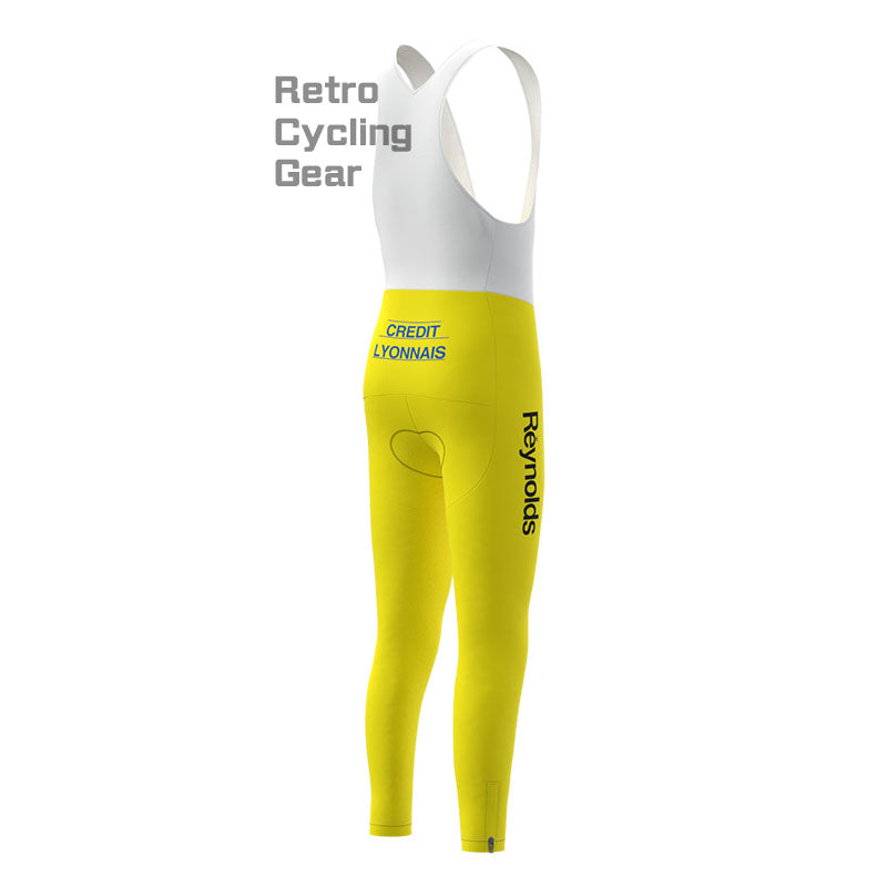 Reynolds Yellow Fleece Retro Cycling Pants