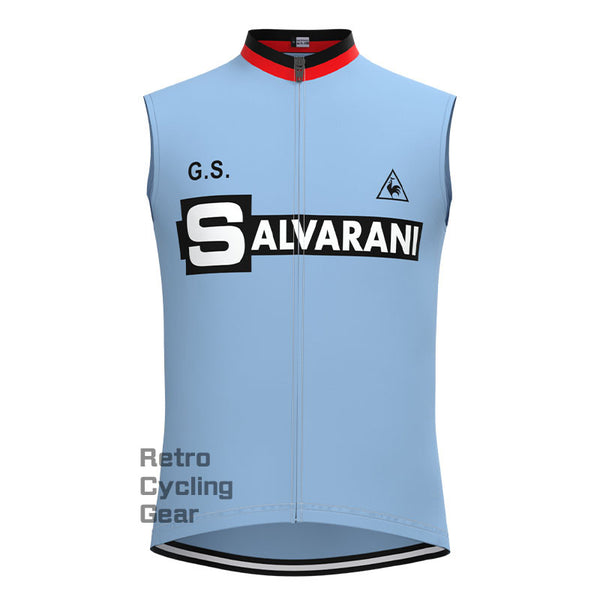 SALVARANI Blue Retro Cycling Vest
