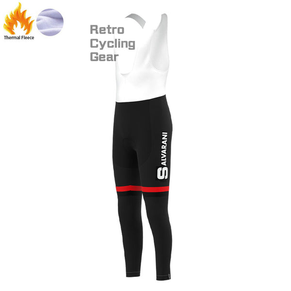 SALVARANI Blue Fleece Retro Cycling Pants