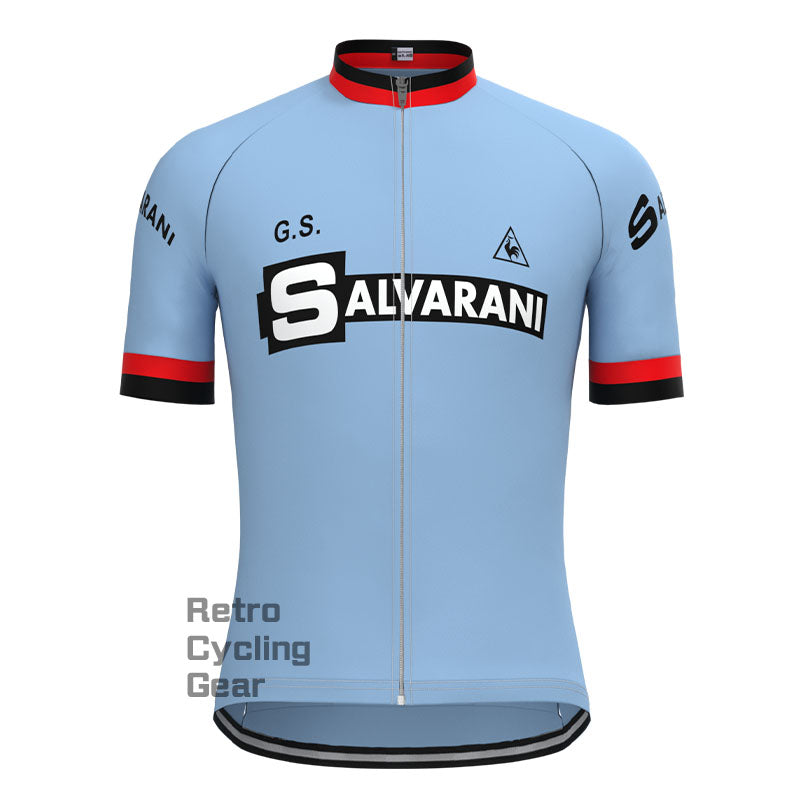 SALVARANI Blue Retro Short Sleeve Cycling Kit