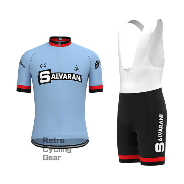 SALVARANI Blue Retro Short Sleeve Cycling Kit