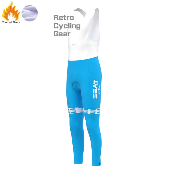 SEAT Blue Fleece Retro Cycling Pants
