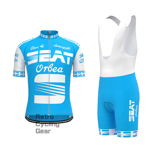 SEAT Blue Retro Short Sleeve Cycling Kit