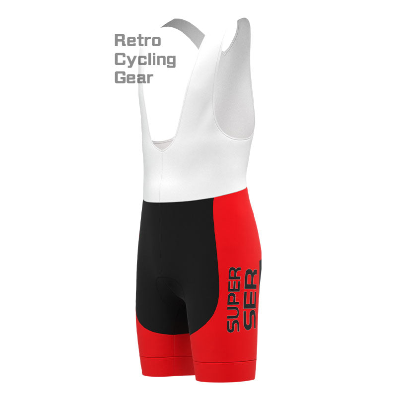 SER White-Red Retro Short Sleeve Cycling Kit