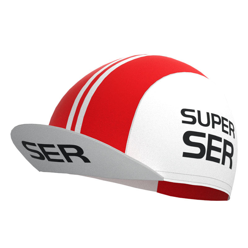 SER White-Red Retro Cycling Cap