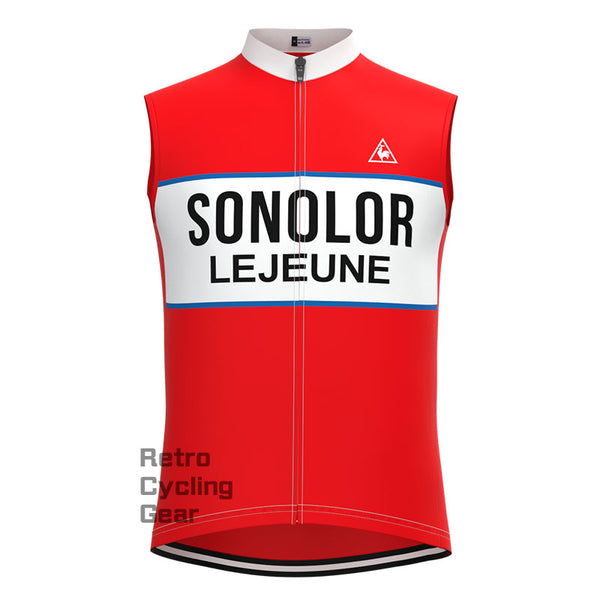 SONOLOR Red-White Retro Cycling Vest