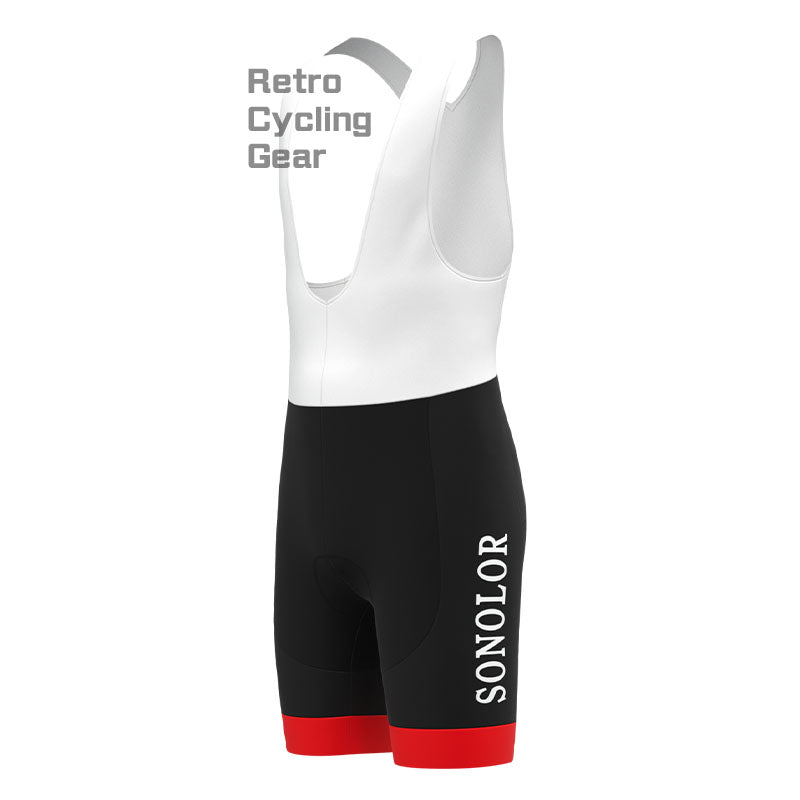 SONOLOR Red-White Retro Short Sleeve Cycling Kit