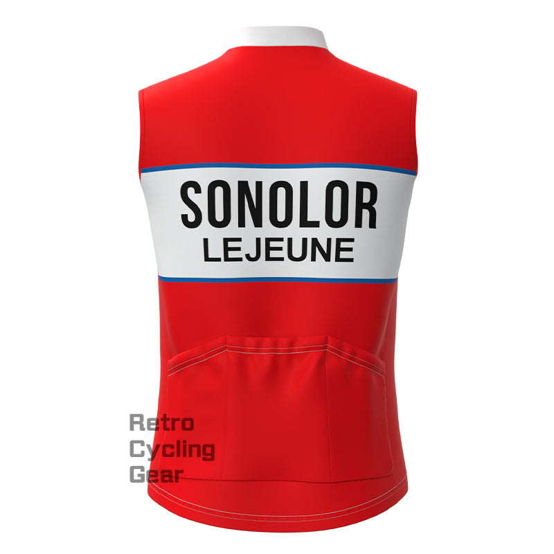 SONOLOR Red-White Retro Cycling Vest