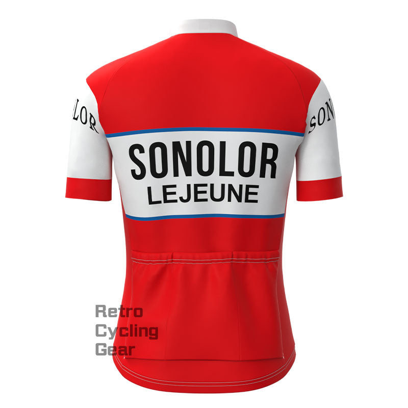 SONOLOR Red-White Retro Short sleeves Jersey