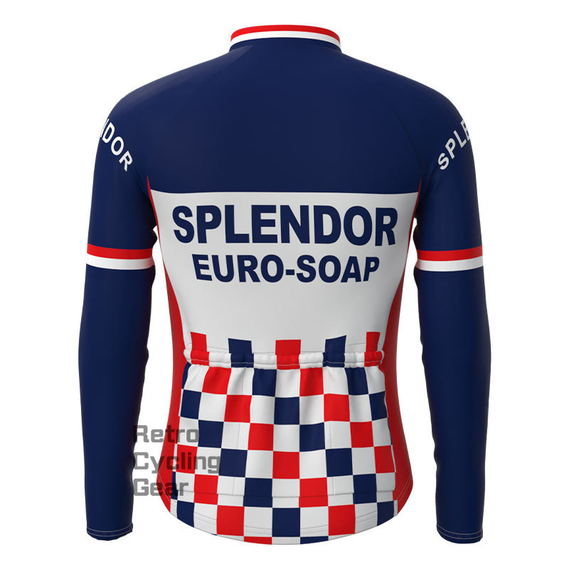 SPLENDOR Speckle Fleece Retro Long Sleeves Jerseys