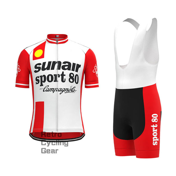 SUNAIR Red Retro Kurzarm-Fahrradset