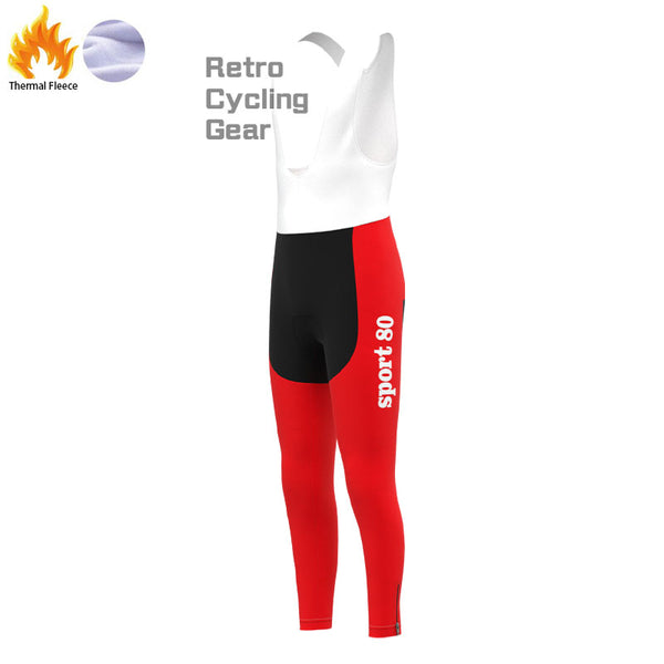 SUNAIR Red Fleece Retro Cycling Pants