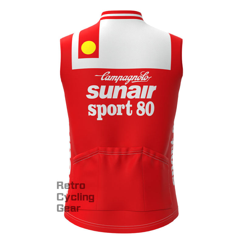 SUNAIR Red Fleece Retro Cycling Vest