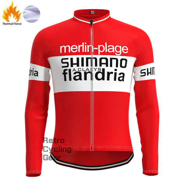 Shimano Fleece Retro-Langarmtrikots