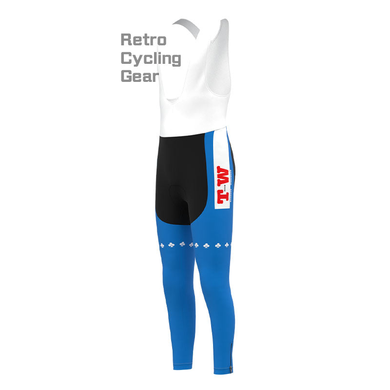 Skala Blue Retro Long Sleeve Cycling Kit