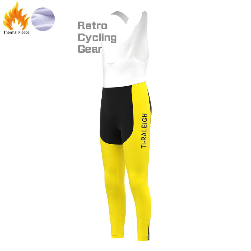 TI-Raleigh rot-gelbe Fleece-Retro-Radsport-Sets