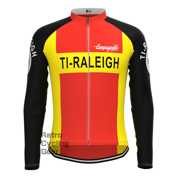 TI-Raleigh Red-Yellow Retro Long Sleeves Jersey